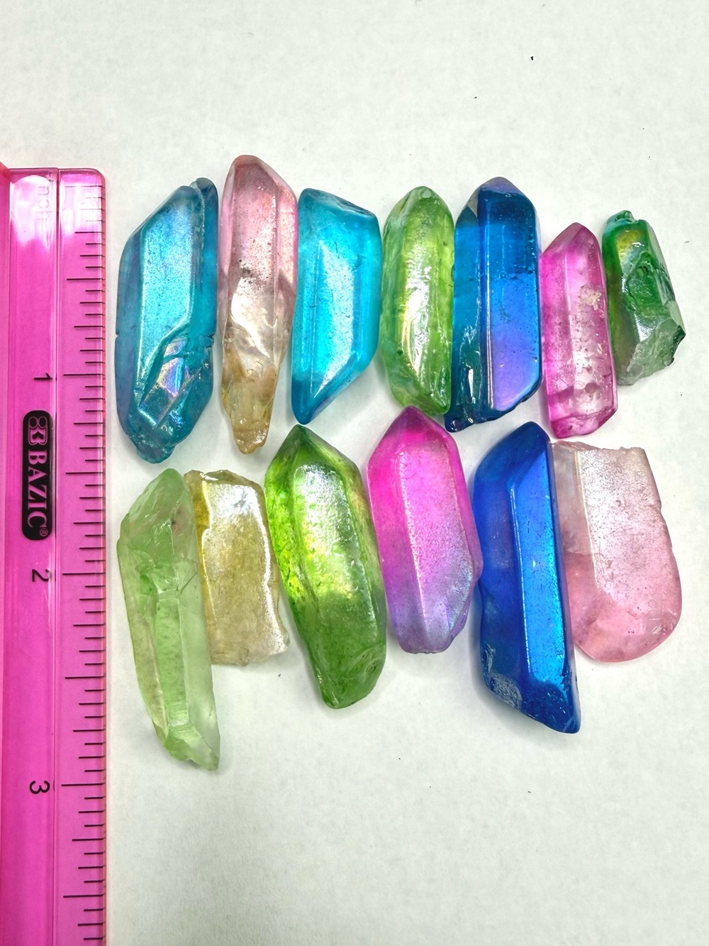 Colorful Aurora Quartz Crystal Point Assortment - AB, Aura-Coated
